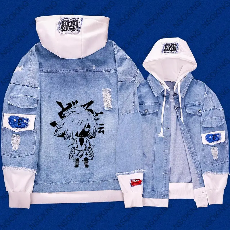 New Dororo Hyakkimaru hoodie Anime reflect light Coat Men Women Fashion Denim Jacket | Мужская одежда