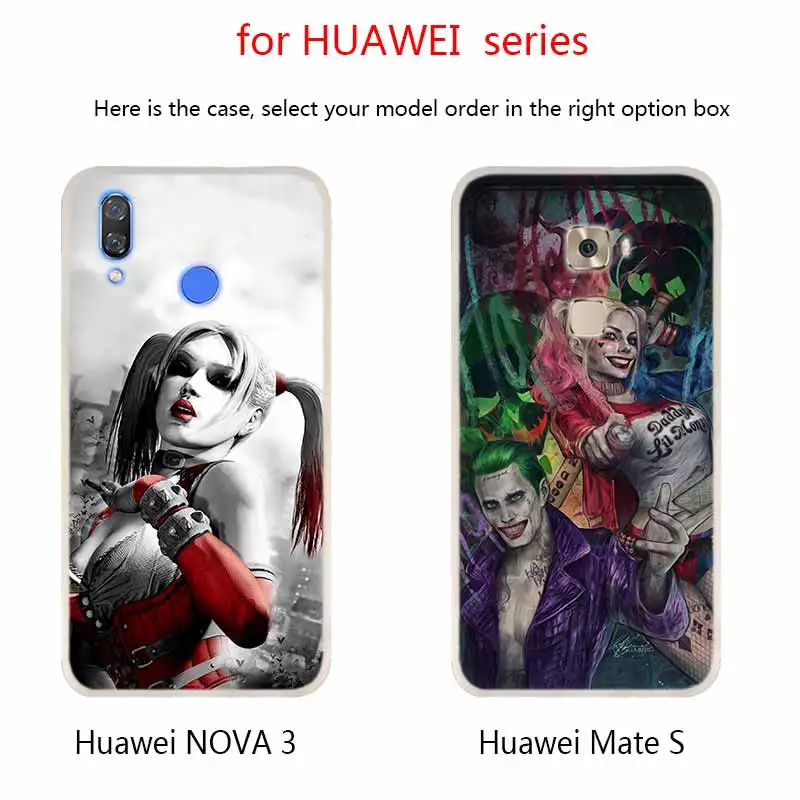 Мягкий силиконовый чехол "," Джокер "," Харли Квинн "для huawei Коврики 20 10 Lite 20 pro s Nova 3 4 3i y9 y6 y5 y7 pro 20X крышка