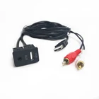 Стерео кабель Biurlink 100 см, 3,5 мм, USB, RCA, гнездовой, 2RCA, мужской, для автомобиля, лодки, для Honda, Volkswagen, Toyota, Nissan, Opel
