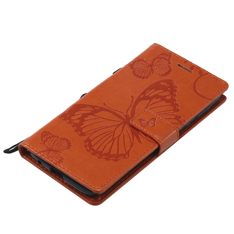 Кожаный флип-кошелек с бабочкой мягкий силиконовый чехол для телефона Motorola G2 G4 Play