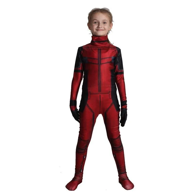 Дэдпул, карнавальный костюм, боди, WADE Wilson, комбинезон, фантазия, для взрослых, на Хэллоуин, спандекс, лайкра, Zentai, кобура, пояс, дети, с маской