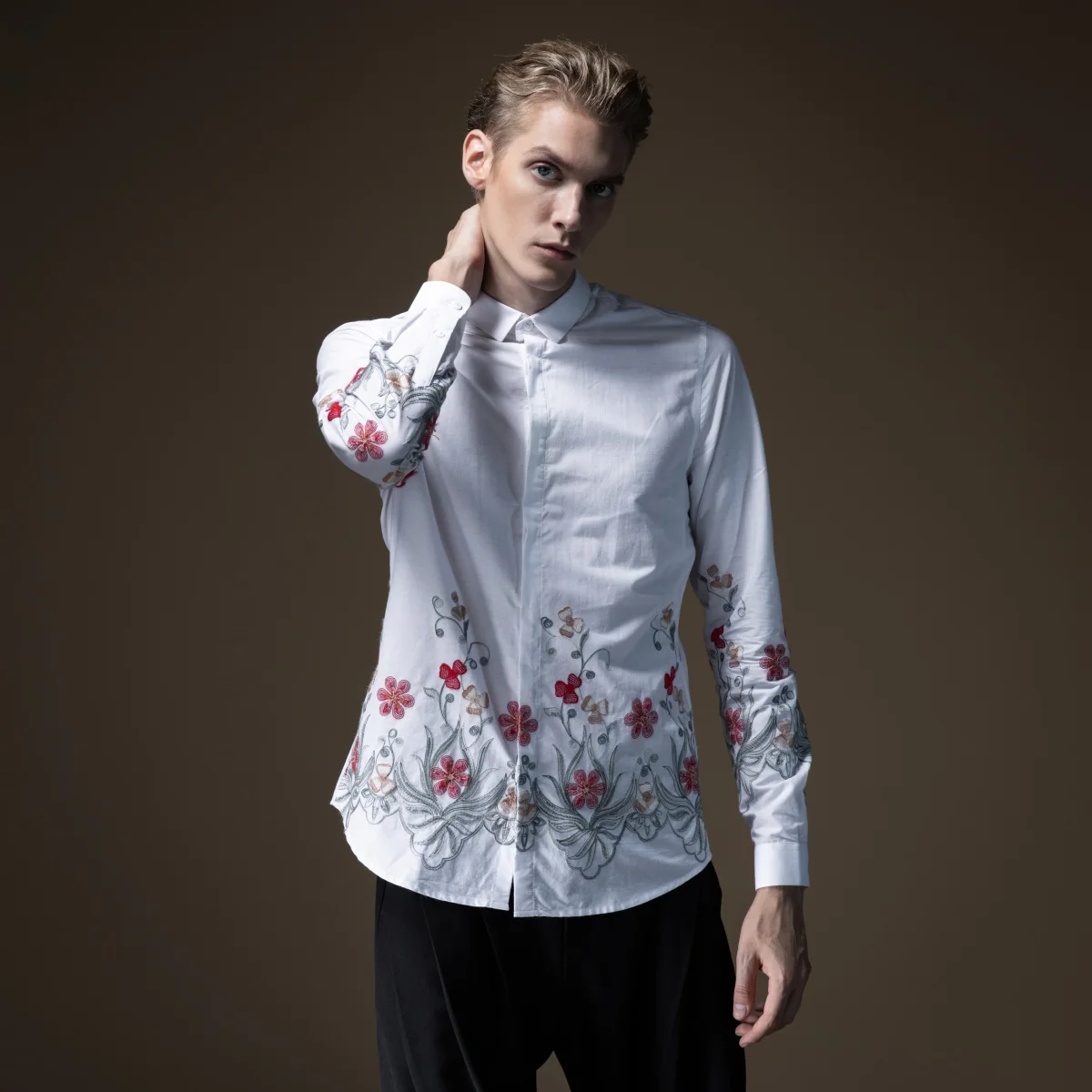 Camisa Social Pinli продукт сделанный осенью 2019 новая мужская рубашка с длинными рукавами