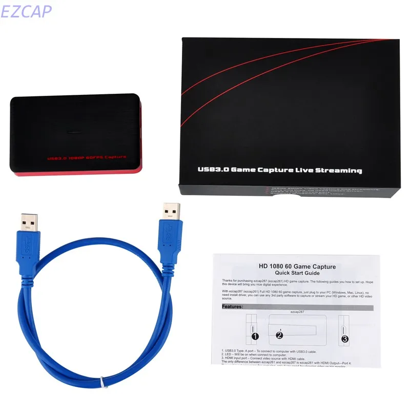 Конвертер для захвата игр USB 3 0 HD Plug and Play выход XBOX One PS4 Nintendo U бесплатная доставка| |