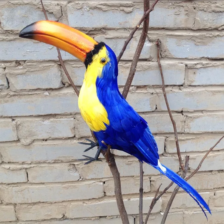 Креативная модель blue Toucan из пенопласта и меха кукла птичка подарок около 43 см