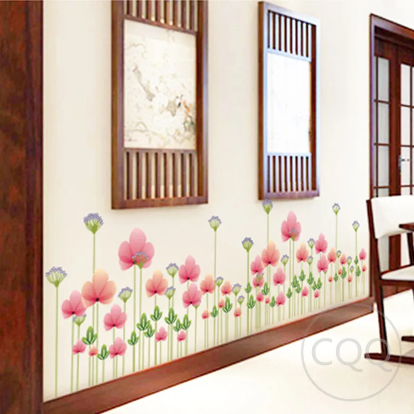 fence railing butterfly with flower garden decor skirting corner wall sticker home AY7205 | Дом и сад