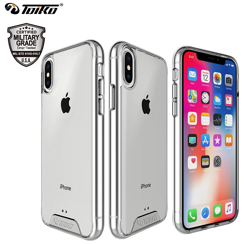 Прозрачный Гибридный чехол TOIKO Chiron из поликарбоната и ТПУ для iPhone X XS MAX XR