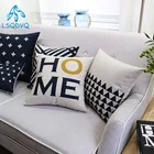 Черно-белые шорты с принтом зебры геометрический Синий чехол для подушки квадратная Подушка Чехол для дивана дома Almofadas 45x45cm