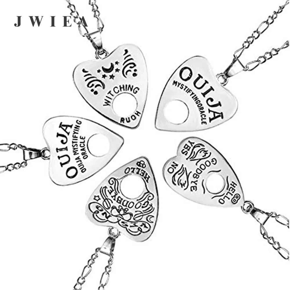 Ouija Planchette ожерелье кулон Wicca ведьмак штат для мужчин Т образное длинное сердце