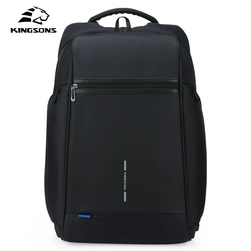 Black Backpack Мужской деловой рюкзак, подходит для ноутбука 15, 17 дюймов, USB, для подзарядки, многослойные, космические, дорожные сумки, мужские, водонепроницаемые, анти-вор, Mochila - Цвет: Black Backpack