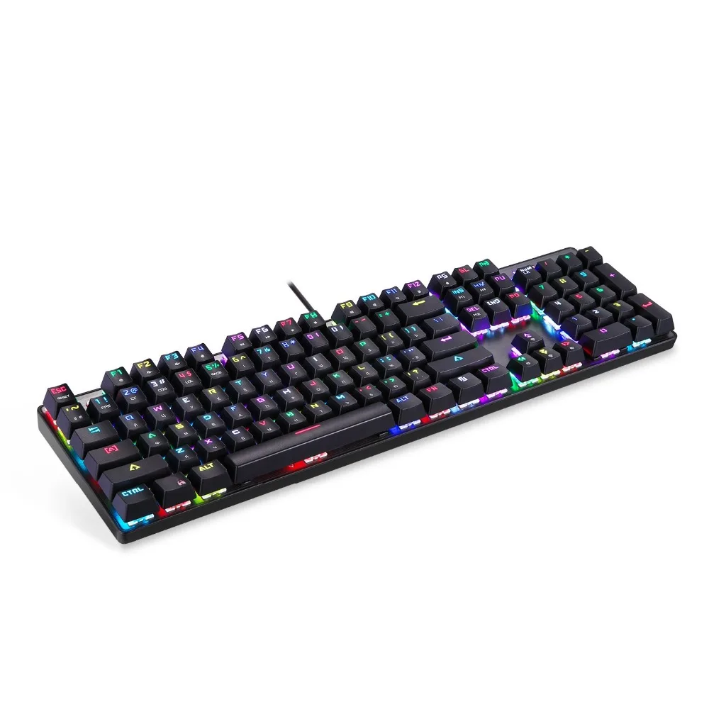 Проводная Механическая игровая клавиатура MOTOSPEED CK104 русская версия 104 клавиши настоящий RGB со светодиодной