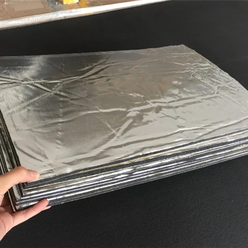 12pcs 5mm Car Firewall Sound Deadener Heat Insulation Deadening Mat Pads Door Hood Fiberglass Rubber Sponge Tri-Layer 50x30cm | Автомобили