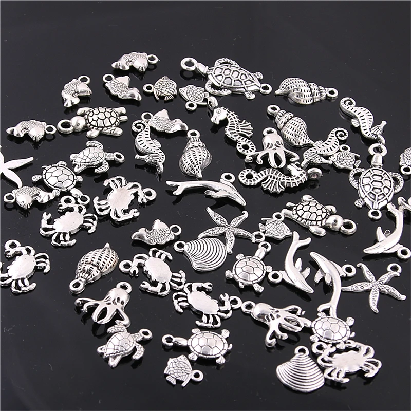 Милый Колокольчик 60 шт. смешанные Античные Подвески в виде раковины океанского