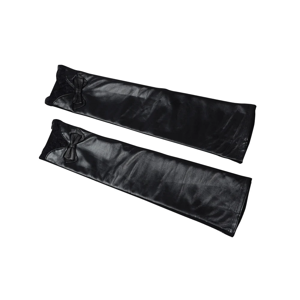 Black Jancoco Max натуральная кожа длинные перчатки Мода кружева нет митенки для пальцев из натуральной овечьей кожи для Для женщин S2068 - Цвет: Black