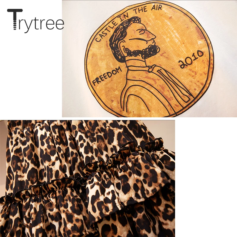 Trytree летний женский комплект из двух предметов повседневный топ с круглым