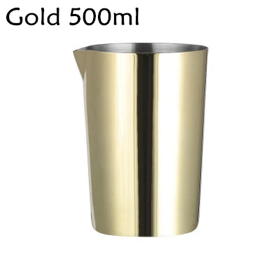 Gold 500ml 500 мл стакан для смешивания коктейлей, предпочитаемый профессионалами и любителями, сделайте свои собственные специальные Коктейльные инструменты - Цвет: Gold 500ml