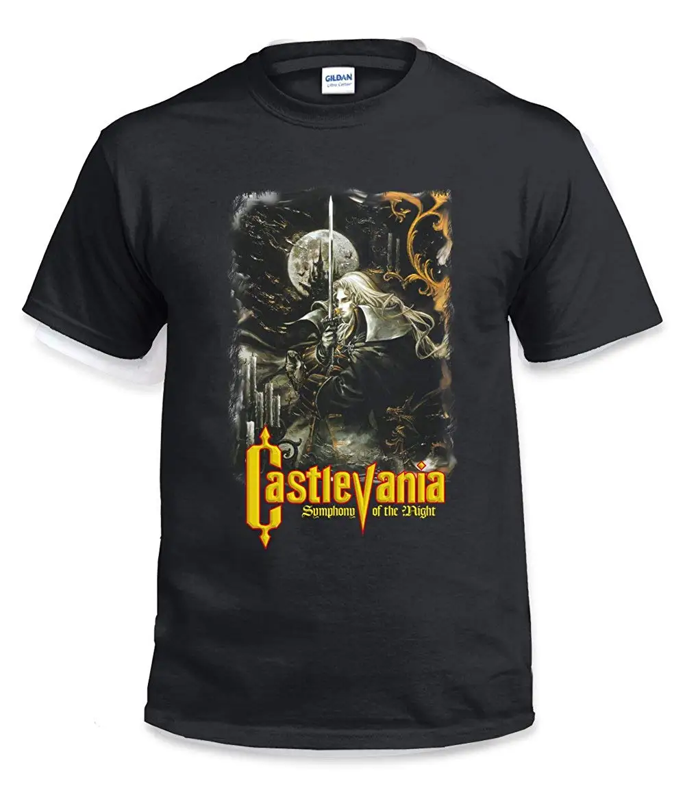 Футболка унисекс Castlevania с симфонией ночной игры Модная хлопковая футболка