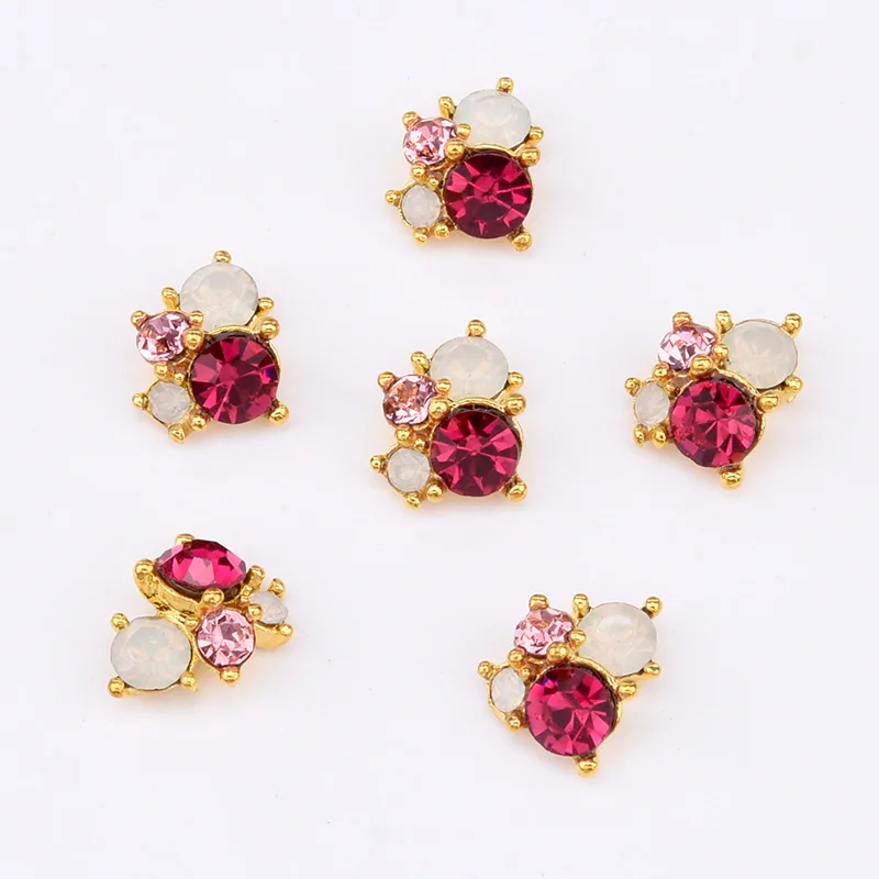 Opal hot pink 50 шт. 3d кристаллы для ногтей, сплав, украшения для ногтей, стразы, амулеты, популярные украшения для ногтей, dekor, профессиональные принадлежности AM359 - Цвет: Opal hot pink