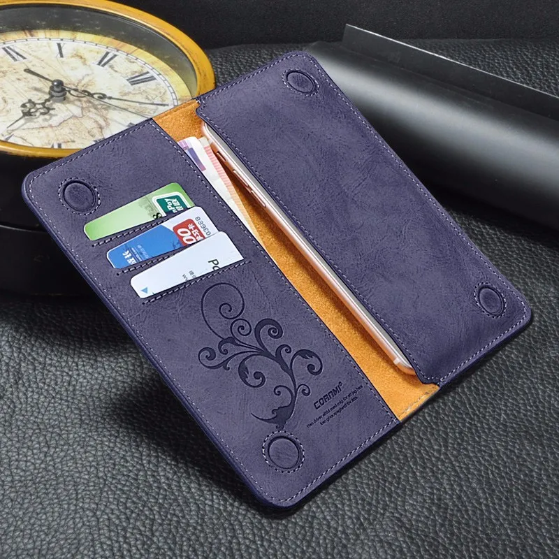 Универсальный кожаный чехол для iPhone 6 S 7 Plus для samsung S7 Edge S6 S5 для Xiaomi huawei P9 LG G3 G5 кошелек 6,0 дюймов Чехол
