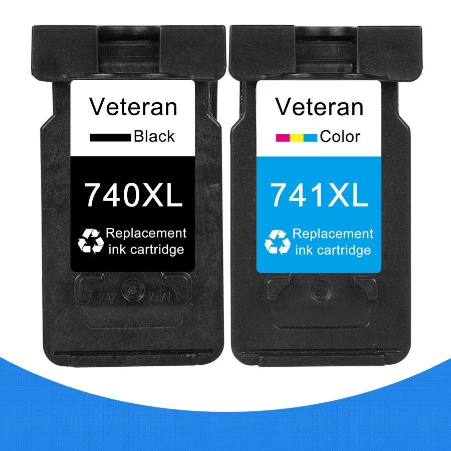 

Veteran 740XL 741XL Ink Cartridge Replacement for Canon PG 740 CL 741 PG-740 CL-741 for Pixma MX517 MX437 MX377 MG3170 MG2170