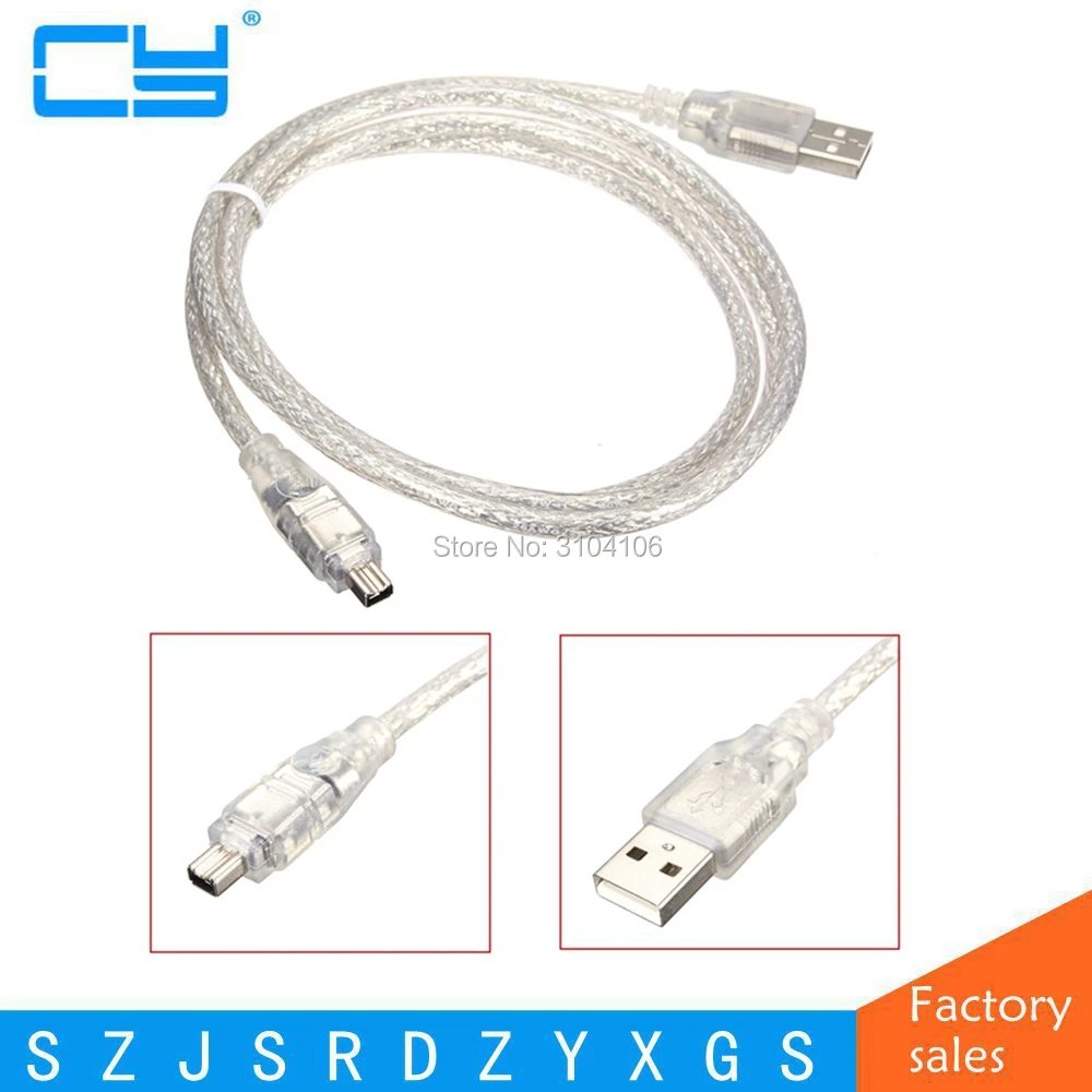 USB мужчина к Firewire IEEE 1394 4 контактный iLink шнур адаптера firewire 1394mm Tablet Зарядное