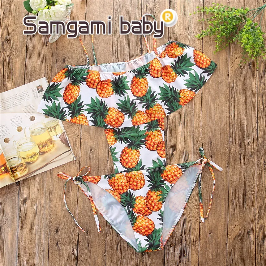 Купальники SAMGAMI для маленьких девочек летняя семейная одежда мамы и меня