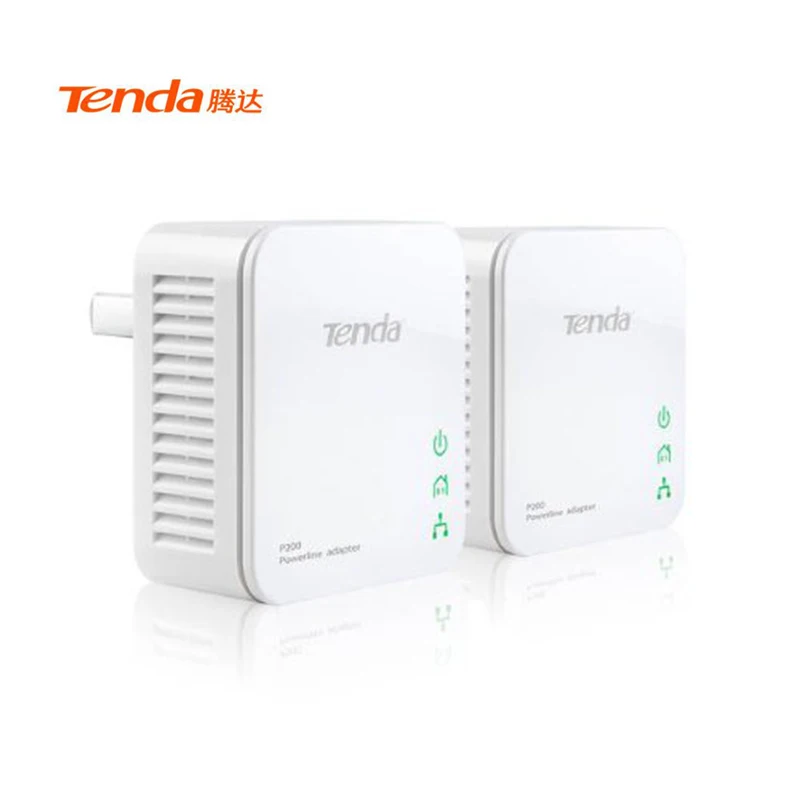 Tenda P202 AV200 мини адаптер Powerline Сетевой стартовый комплект до 200 Мбит/с 1 пара для