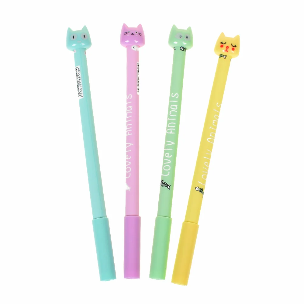 0 5 мм Kawaii Пластик чернила гелевая ручка для творчества мультфильм кошка