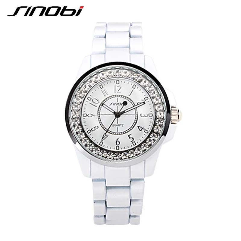Sinobi любители часы свободного покроя аналоговый нержавеющей стали женщины и