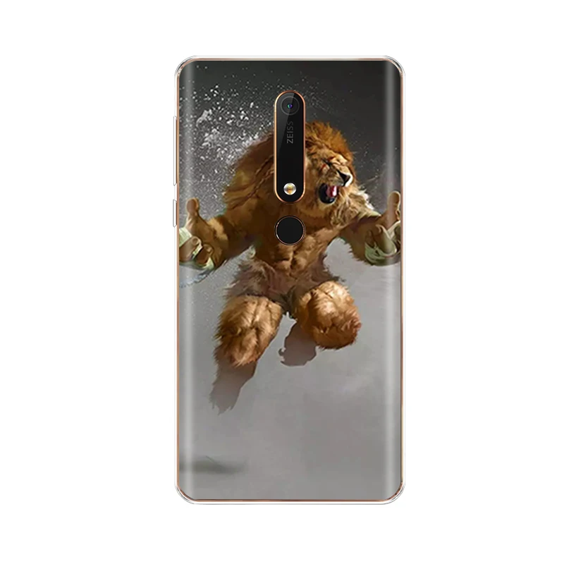 Силиконовый чехол для nokia 6 6,1 8 для nokia 6 чехол для nokia 6. 1 plus Мягкий ТПУ чехол для задней панели телефона чехол бампер узор