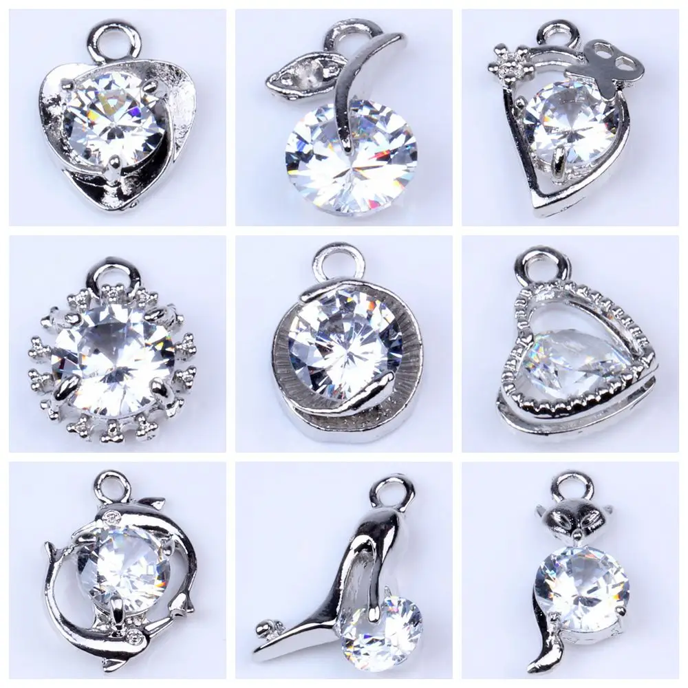 5 шт. Изящные циркониевые геометрические металлические хрустальные бусины