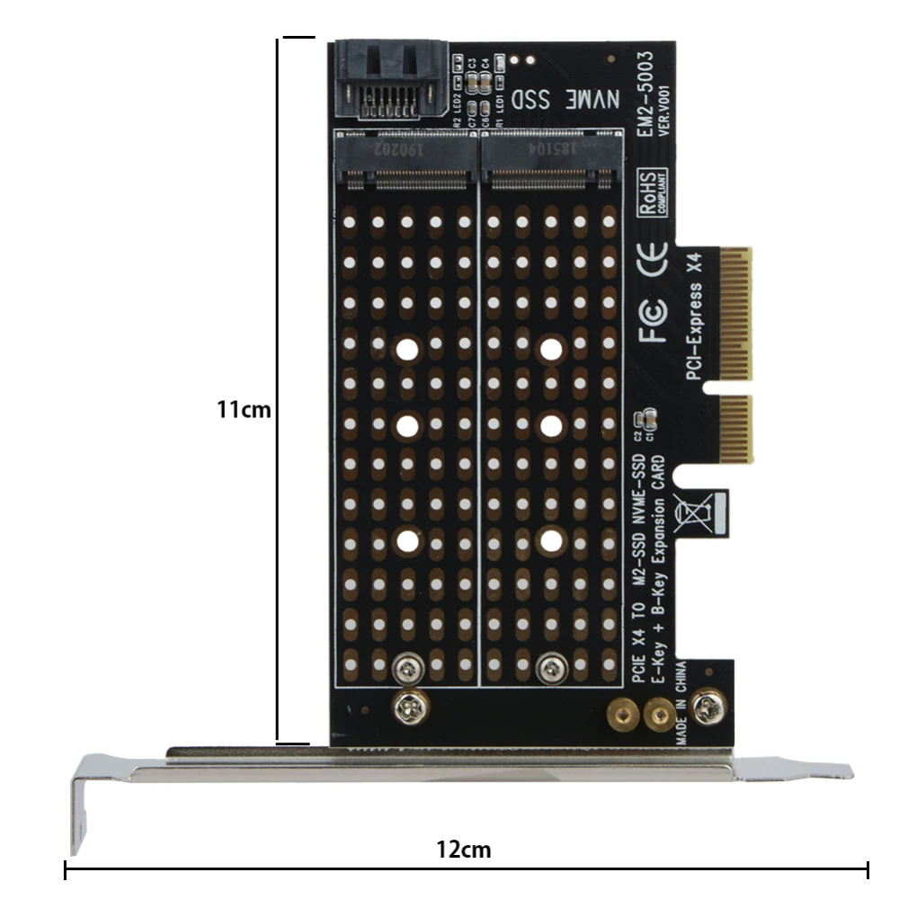 Адаптер M.2 SATA PCIE SSD адаптер NVME / M2 для PCI-E карты X4 или B NGFF переключатель | Компьютеры