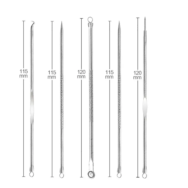 5 шт./компл. игла для удаления прыщей из нержавеющей стали средство на лице |