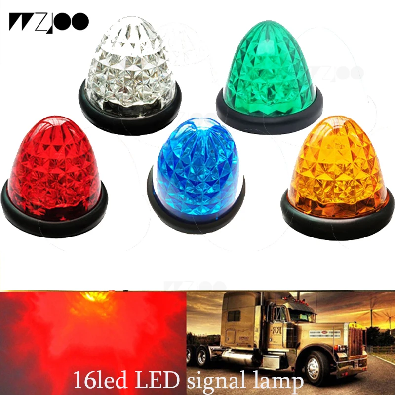 2 шт. 16 СВЕТОДИОДНЫЙ грузовик Грузовые автомобили автобус просвет Боковые