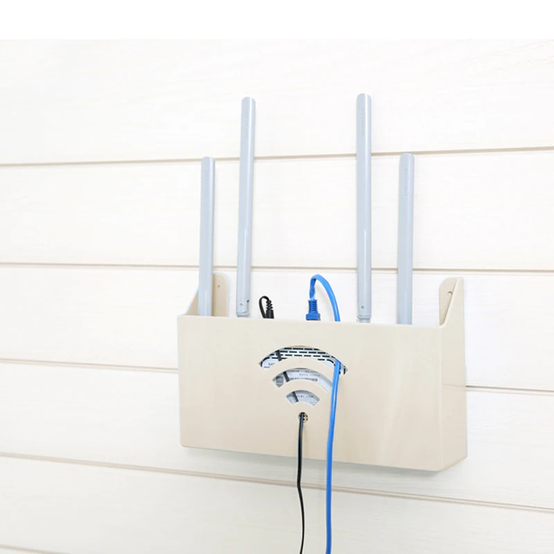 Многофункциональная полка беспроводная Wifi коробка маршрутизатора ПВХ настенная полка висячая штепсельная доска кронштейн коробка для хранения Ящики улыбка кошка шаблон