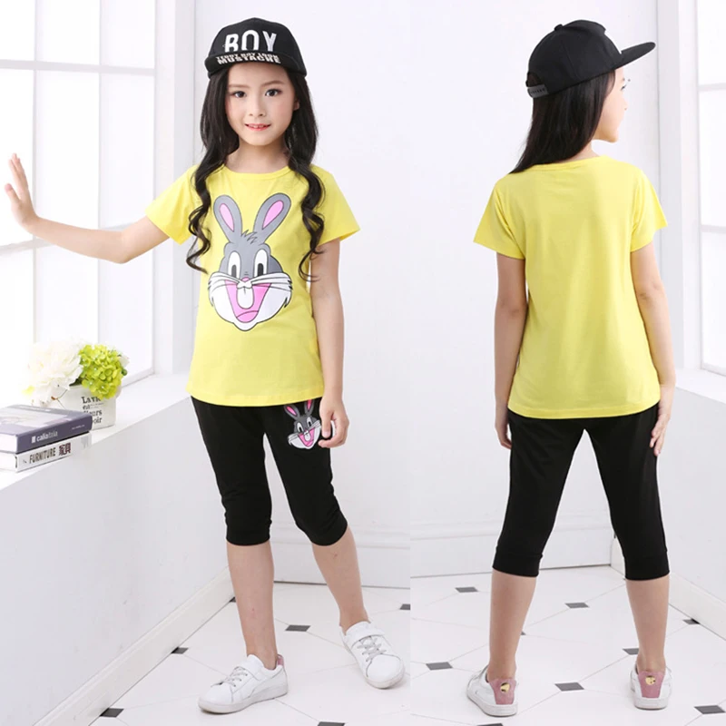 Летняя одежда для маленьких девочек комплект одежды из 100% хлопка комплекты