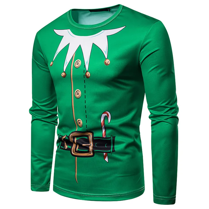2018 Newly Design 3D Print Christmas Theme Pullover Hoodies For Men Causal Slim Sweatshirts Dropship #0917 | Мужская одежда
