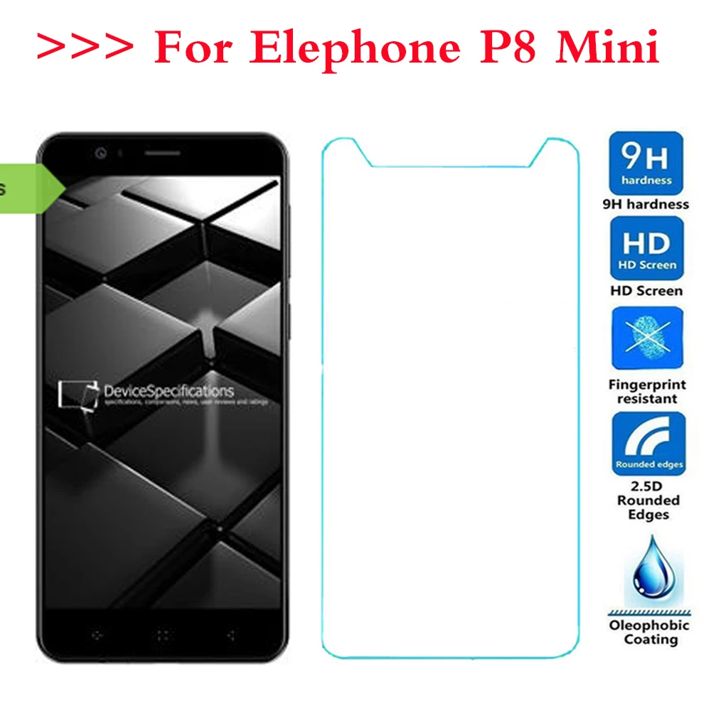 Закаленное стекло для Elephone P8 Mini A8 H1 S3 lite P4000 Защитная пленка экрана 9H Premium 5 0 &quot