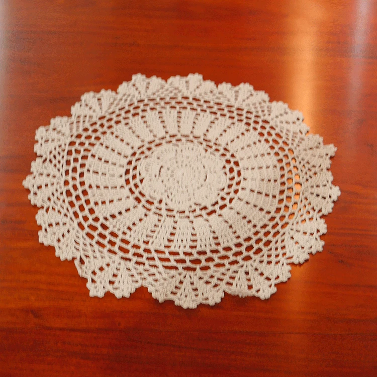 Хлопковые кружевные подставки ручной работы с крючком и цветами/пустотелые