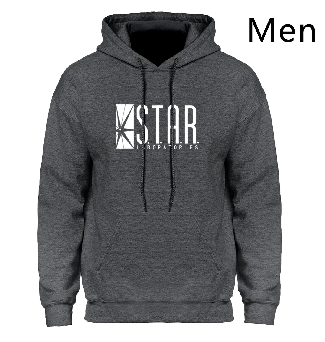 Супермен серии STAR S. T. A. R. labs джемпер флэш Готэм город комиксов черный худи толстовки Толстовка мужская с капюшоном - Цвет: Dark Gray