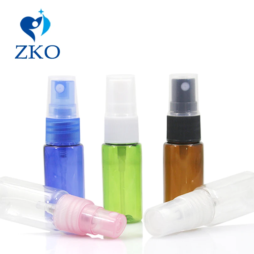 

10pcs/lot 15ml Transparent/Color Plastic Cosmetic Fine Mist Spray Portable Perfume Pump Bottle Empty Refillable Travel Container