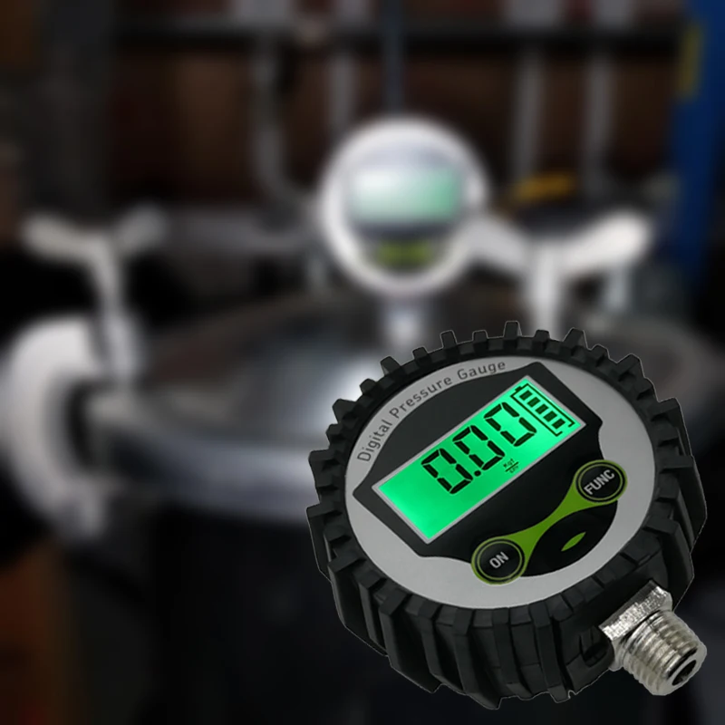 Цифровой манометр с нижним разъемом NPT 1/4 дюйма и резиновой защитой 0-60 psi точность