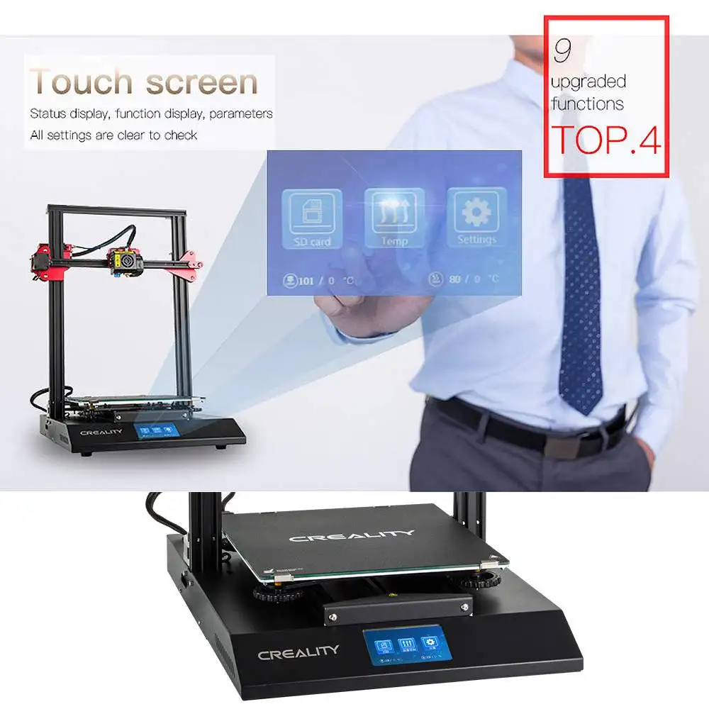 CR-10S Pro 3d Принтер Комплект 300*300*400 мм размер печати цветной ЖК-дисплей Печать накаливания DIY 3d принтер