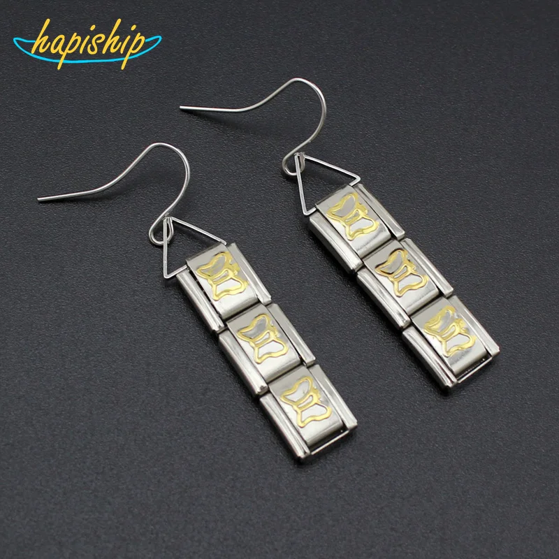 Hapiship 2017 новая мода женские ювелирные изделия серебряный дизайн Золотая Бабочка