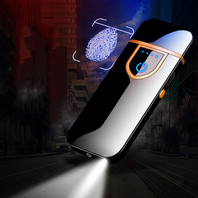 Фонарик ультра тонкий портативный сенсорным прикуривателя многофункциональная