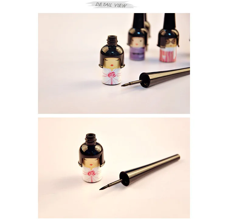 

Cute Lovely Doll Style Waterproof Liquid Eyeliner Pen Liner Black Eyeliner Gel Beauty Essentials Longlasting
