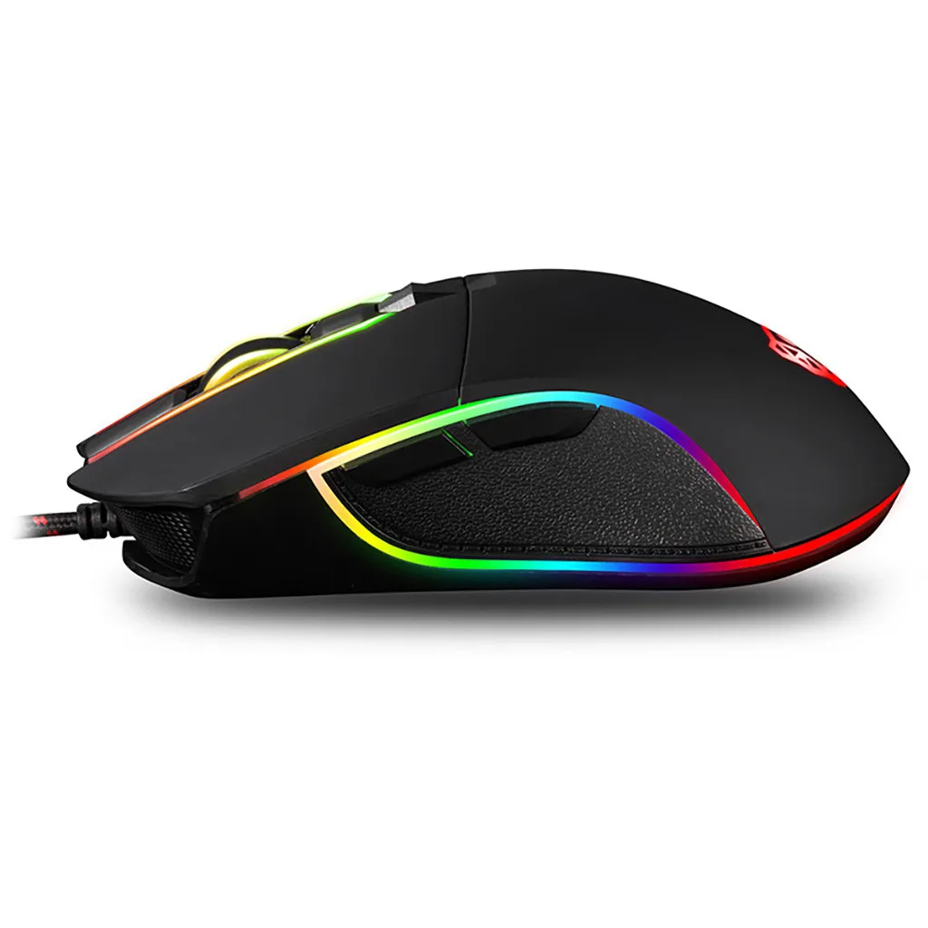 MOTOSPEED V30 игровая мышь 3500DPI 6 кнопок Проводная эргономичная с RGB подсветкой для