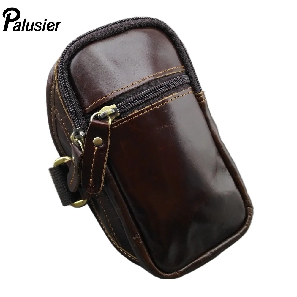 Мужская винтажная сумка кошелек повседневная Дорожная из натуральной кожи с