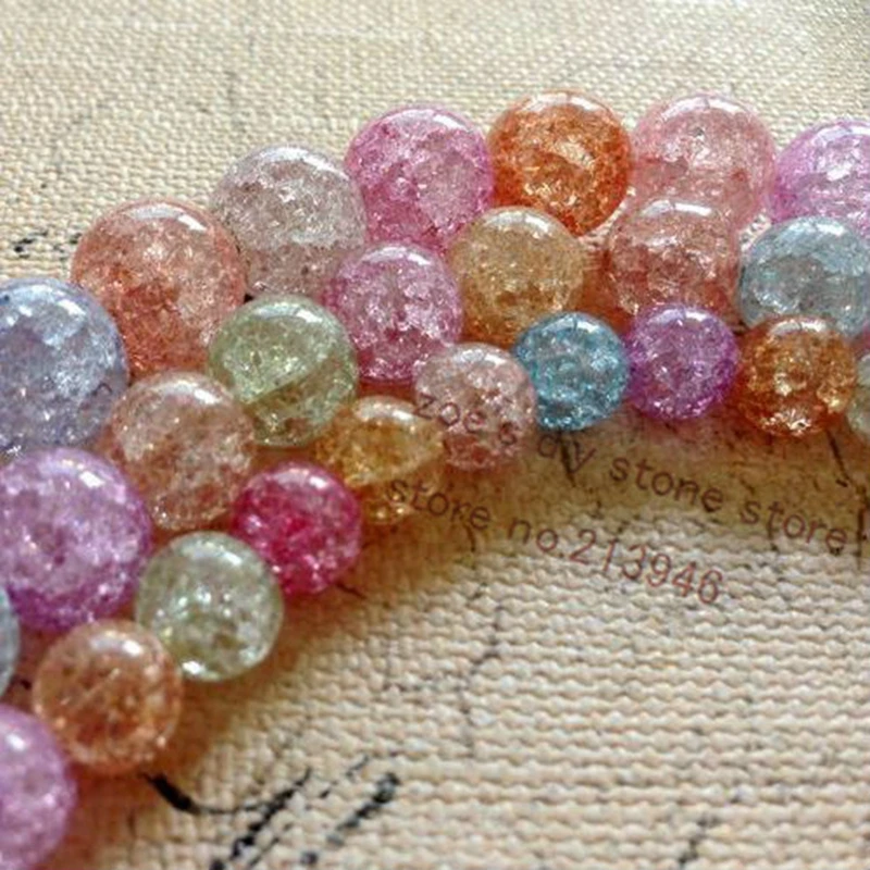 

8/10/12MM 2Strands/Pack Dark Color Frizzling Style Natural Crystal Quartz Bead Strands Semi-precious Stone