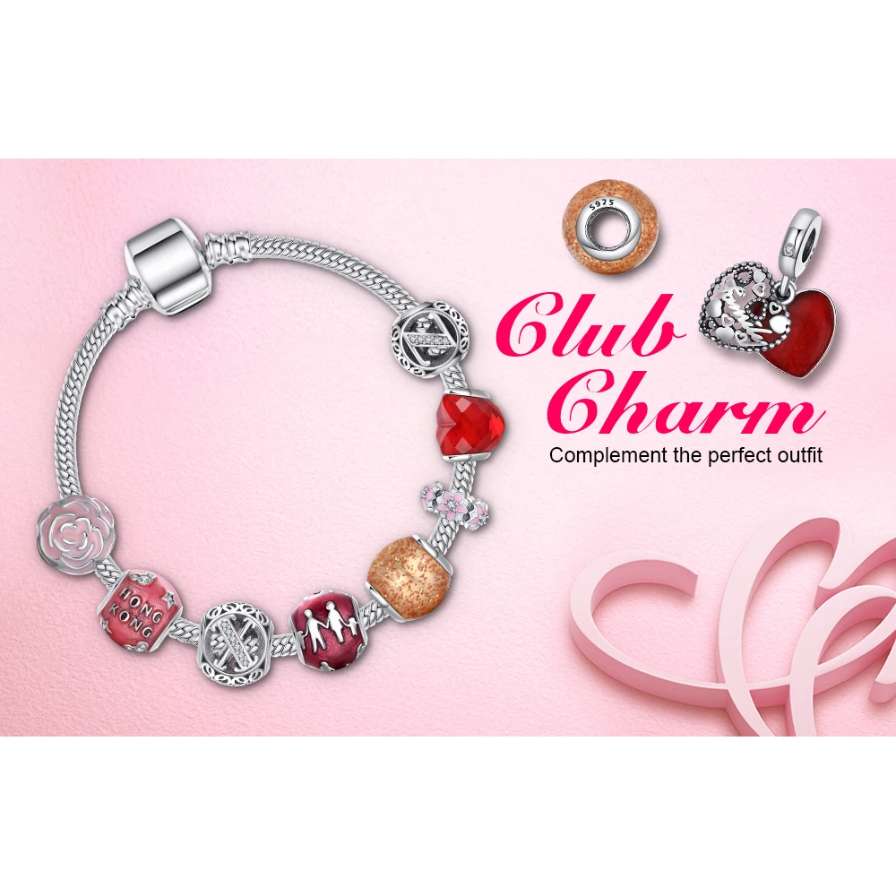 

JewelryPalace Family925 Sterling Silver Beads Charms Silver 925 Original For Bracelet Silver 925 original Beads Jewelry Making