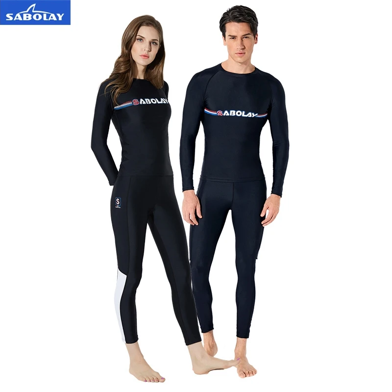 

SABOLAY Men Women Rash guards T-Shirt Surf Dry Beach Clothes Protect Hurt Jellyfish Sunshine Swimming T-Shirt Pants Shorts Vest